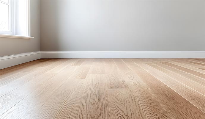 Clean hardwood floor