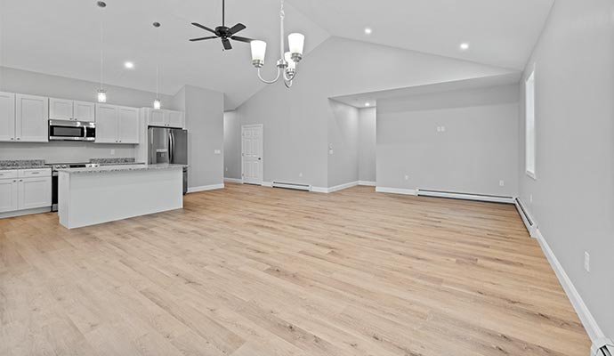 Hardwood floor in kitchen