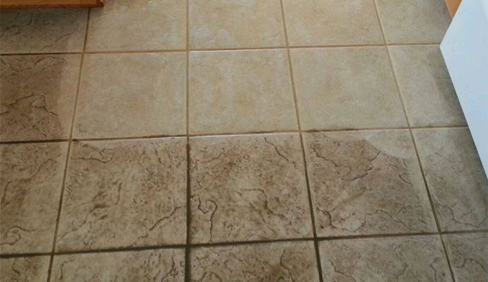 comparison of dirty and clean floor
