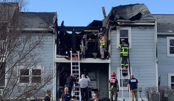 Fire damage house