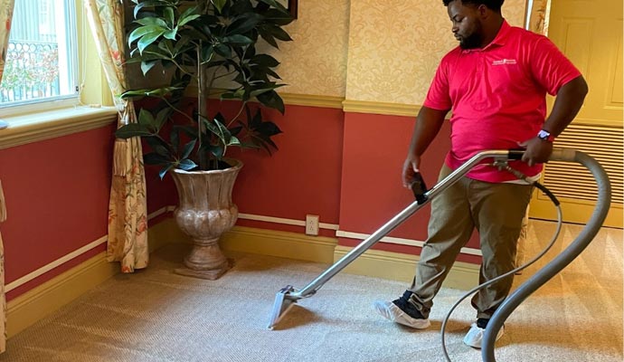 cleaning carpet professionally